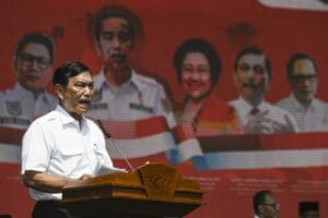 Luhut di Peringatan HUT Undang-Undang Desa ke 9 di Gelora Bung Karno (GBK), Minggu (19/3/2023)